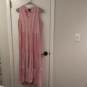 Banana Republic Pink Striped Maxi Dress